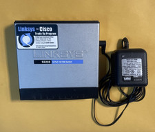 Genuine Linksys SD208 8-Port 10/100 Switch Router with Power Cord- Working picture