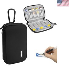 Flash Drive Storage Case with 10 Slots & Labels - Perfect for Travel & Home picture