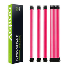 Pink Customization Mod Sleeved Extension Power Supply Cable Kit GPU PC Braided picture
