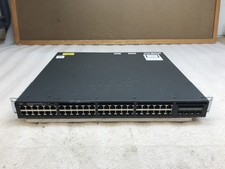 Cisco WS-C3650-48PD-L 48 Port PoE+ 2x 10G SFP+ 1U Base Switch 3650 2x 650WAC PSU picture