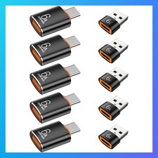 USB Adapter, 10-Pack 10Gbps/120W USB C to USB Male to 3.1 Female picture