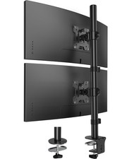 HUANUO Vertical Dual Monitor Mount, Stacked Monitor Stand for 2 Monitors with... picture