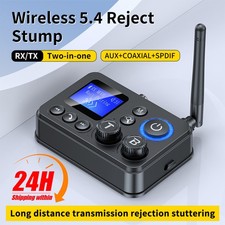 Bluetooth 5.4 RX/TX Transmitter Receiver 3.5mm AUX TV Home Stereo Audio Adapter picture