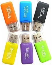 6 Pack USB 2.0 Micro SD Card Reader Adapter for TF SDXC Memory Cards picture
