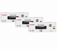 NEW GENUINE - CANON 118 COLOR SET TONER CYAN MAGENTA YELLOW - 2660B015AA SEALED picture