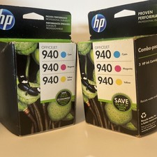 Lot 2 Genuine HP 940 CN065FN Combo Pack Ink Cartridges 2014-2015 NEW OEM SEALED picture