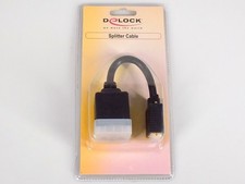 Delock 65060 20cm Adapter Cable for 1x VGA Male Male Male to 2x VGA Female Female picture