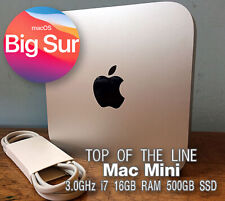 Apple Mac Mini 3.0Ghz Core i7 16GB RAM 500GB SSD OS11 'BIG SUR' TOP OF THE LINE  picture