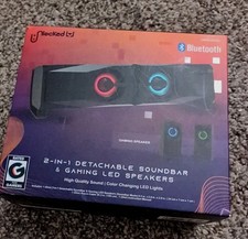 Unlocked 2 In 1 Detachable Soundbar & Gaming LED Bluetooth Speakers picture