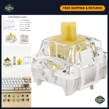 50gf Linear Mechanical Keyboard Switches - 72pcs Pre-Lubed Yellow 3-Pin picture