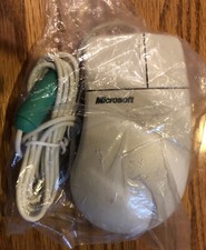 Microsoft Wired Serial Mouse 2.2A. Model X04-72172. Rare New Unused In Package. picture