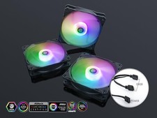 Bitspower Notos 120 Fan Digital RGB White (3PCS) picture