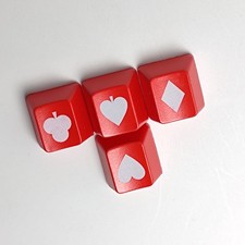 4 PCS Red ABS keycaps Translucent Keycaps OEM R4 Poker Keycaps Keyboard Parts picture