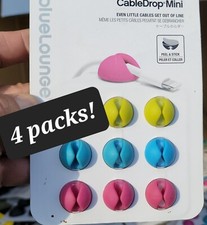 4 PCS Bluelounge CableDrop Mini Bright  Cable Management System Pink Blue Green picture