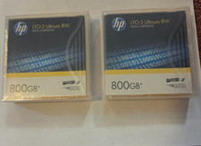 HP LTO 3 Ultrium RW 800GB Data Cartridge sealed packaged lot of 2 picture