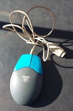 Vintage 1997 Tiger ED Clicker Computer Mouse Blue Gray Ball 9-011-1 9 Pin Untest picture
