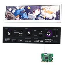12.6 inch LCD For Computer Screen PC Case DIY Hyte Y60 Aida64 CPU GPU Monitor 1x picture