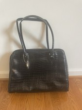 Mobile Edge Faux Crocodile Laptop Computer Bag Black picture