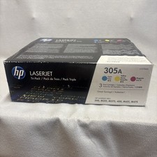HP 305A CF370AM Toner Cartridge New In The Box Never Opened. Tri Pack Color Tone picture