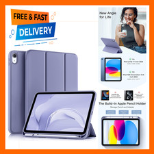 Light Purple iPad A16 11th Gen Case 10th Generation Cover with Pencil Holder picture