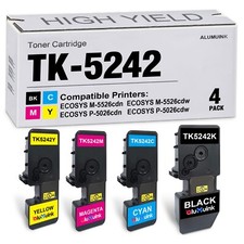 TK5242 Toner Cartridge 4-Pack Compatible for Kyocera M5526cdw M5526cdn Printers picture