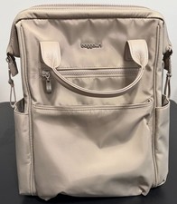 BAGGALINI SoHo Backpack Tan Beige Laptop Bag, Water Resistant, excellent cond picture