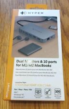 Hyper - HyperDrive Dual 10 Port USB-C Hub for M1/M2/M3 MacBook - Gray (HDM1H) picture