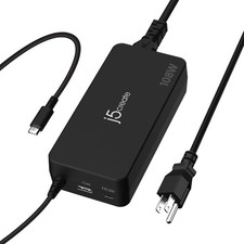 j5create 108W USB Type C PD Super Charger for MacBook Pro, Chromebook, Black picture