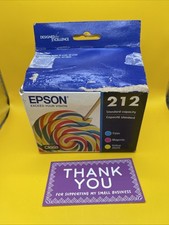 Epson 212 Claria Standard Capacity Ink Cyan Magenta Yellow 3-Pack 09/2027 picture
