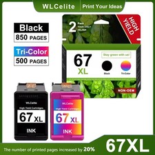67XL Ink Cartridge 67 XL Replacement for HP Ink 67 Envy Pro 6400 DeskJet 3752 picture