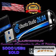 Ubuntu Studio 26.04 Bootable USB Flash Drive — Same Day Shipping from California picture