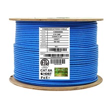Cat6A Plenum CMP 23AWG UTP, 650MHz, Solid Bare Copper 1000FT. Ethernet Cable picture