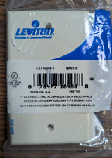[Set of 20] Leviton 40249-T Telephone Wallplate, Screw Terminals, Light Almond picture