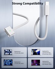 USB C to Magsafe 3 Charging Cable Wire 6.5 Ft 2M Power Cord For MacBook M2 M1pro picture