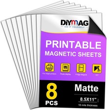 Printable Magnetic Sheets, Matte 8Pcs 8.5