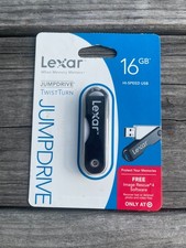 Lexar 16GB Jump Drive Twist Turn Hi-Speed USB Black picture