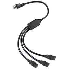 Computer Y Splitter Power Cord, NEMA 515P to 3X IEC60320 C13 Female 3 Ways Ou... picture
