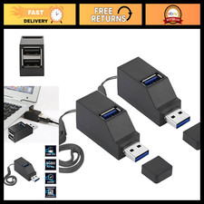 3-Port USB 2.0 Hub Splitter Adapter - High Speed Mini USB Hub for PC/Laptop (2 P picture