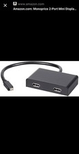 Monoprice 2-Port Mini DisplayPort 1.2 DisplayPort Multi-Stream Transport Hub- E picture