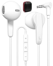 Wired Earbuds 3.5mm Headphones with Mic for Chromebook Laptop Computer White picture