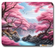 SAKURA Japanese Cherry Blossoms - Mousepad / PC Mouse Pad Mat - Home Office GIFT picture