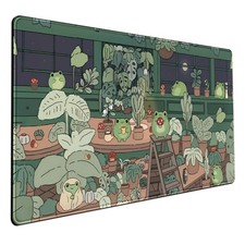 Large Ergonomic Frog Mouse Mat - Waterproof & Non-Slip Desk Decor 31.5x15.7 picture