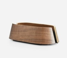 HumanCentric Adjustable Vertical Laptop Stand in Black Walnut Wood picture