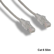 Kentek Gray 3ft Slim Cat6 UTP Patch Cable 3.6MM 550MHz RJ45 Pure Copper RJ45 picture