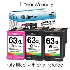 3 Pk 63XL Ink Cartridge for HP Envy 4512 4516 4520 4522 OfficeJet 3830 4650 5255 picture