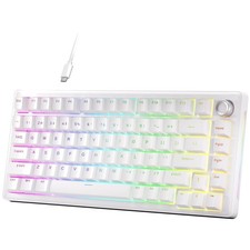 DK81E 75% White Mechanical Keyboard, Programmed RGB Backlit picture