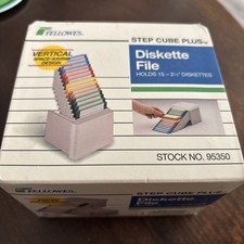 Fellowes Step Cube Plus Disk Holder, Holds 15 3.5