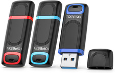 128GB Flash Drive 3 Pack, USB 3.0 Thumb Drives High Speed Memory Stick Jump Driv picture