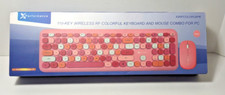 X9 Performance 110-Key Wireless RF Colorful Keyboard and Mouse Combo Pink - NEW picture