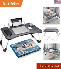 Versatile Foldable Lap Desk with USB Light & Fan – Ultimate Comfort & Style picture